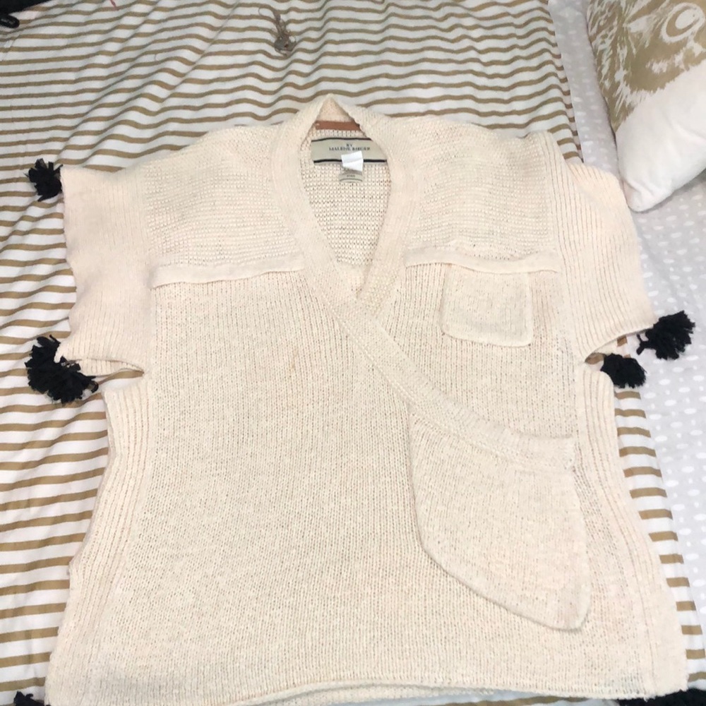 Cream pullover poncho